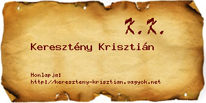 Keresztény Krisztián névjegykártya