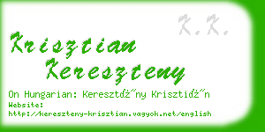 krisztian kereszteny business card